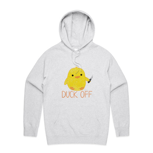 Duck Off Hoodie by Lonely Kids Club. All clothing from our T-shirts to our shorts and hoodies are ethically made, and printed packed and shipped from Sydney.