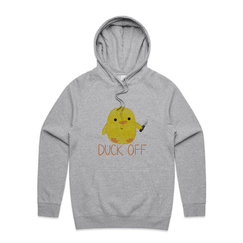 Duck Off Hoodie by Lonely Kids Club. All clothing from our T-shirts to our shorts and hoodies are ethically made, and printed packed and shipped from Sydney.