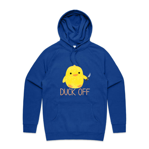 Duck Off Hoodie by Lonely Kids Club. All clothing from our T-shirts to our shorts and hoodies are ethically made, and printed packed and shipped from Sydney.