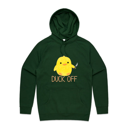 Duck Off Hoodie by Lonely Kids Club. All clothing from our T-shirts to our shorts and hoodies are ethically made, and printed packed and shipped from Sydney.