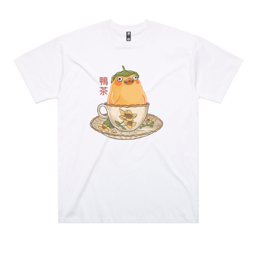 Duck Tea Oversized Tee by Lonely Kids Club. All clothing from our T-shirts to our shorts and hoodies are ethically made, and printed packed and shipped from Sydney.