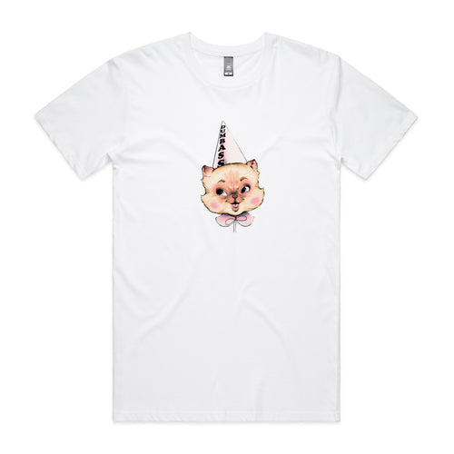 Dumbass Cat Tee by Lonely Kids Club. All clothing from our T-shirts to our shorts and hoodies are ethically made, and printed packed and shipped from Sydney.