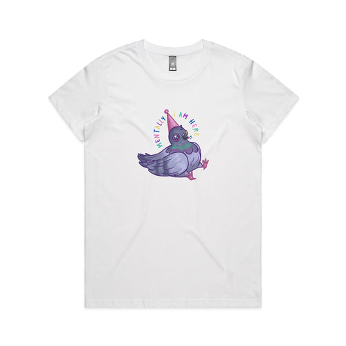 Dunce Pigeon Tee by Lonely Kids Club. All clothing from our T-shirts to our shorts and hoodies are ethically made, and printed packed and shipped from Sydney.