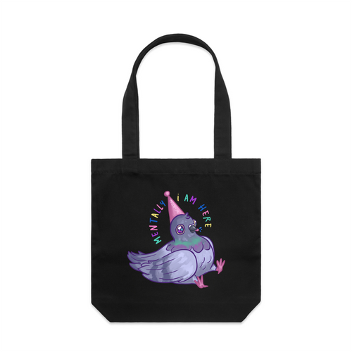 Dunce Pigeon Tote by Lonely Kids Club. All clothing from our T-shirts to our shorts and hoodies are ethically made, and printed packed and shipped from Sydney.