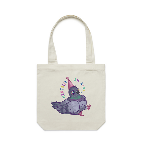 Dunce Pigeon Tote by Lonely Kids Club. All clothing from our T-shirts to our shorts and hoodies are ethically made, and printed packed and shipped from Sydney.