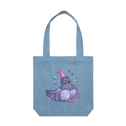 Dunce Pigeon Tote by Lonely Kids Club. All clothing from our T-shirts to our shorts and hoodies are ethically made, and printed packed and shipped from Sydney.