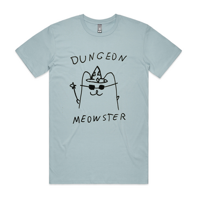 Dungeon Meowster Tee by Lonely Kids Club. All clothing from our T-shirts to our shorts and hoodies are ethically made, and printed packed and shipped from Sydney.