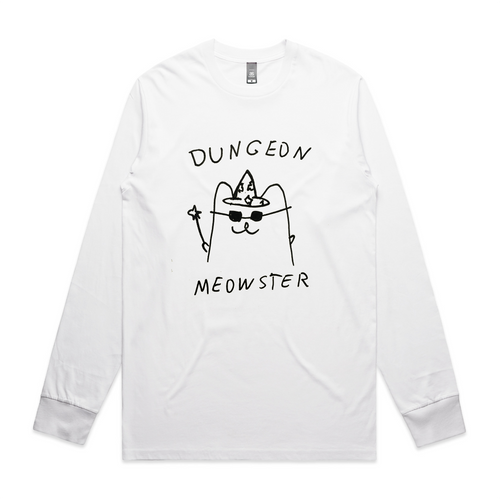 Dungeon Meowster Tee by Lonely Kids Club. All clothing from our T-shirts to our shorts and hoodies are ethically made, and printed packed and shipped from Sydney.