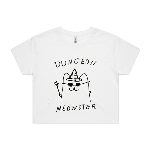 Dungeon Meowster Tee by Lonely Kids Club. All clothing from our T-shirts to our shorts and hoodies are ethically made, and printed packed and shipped from Sydney.