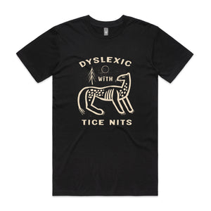 Dyslexic Tee by Lonely Kids Club. All clothing from our T-shirts to our shorts and hoodies are ethically made, and printed packed and shipped from Sydney.