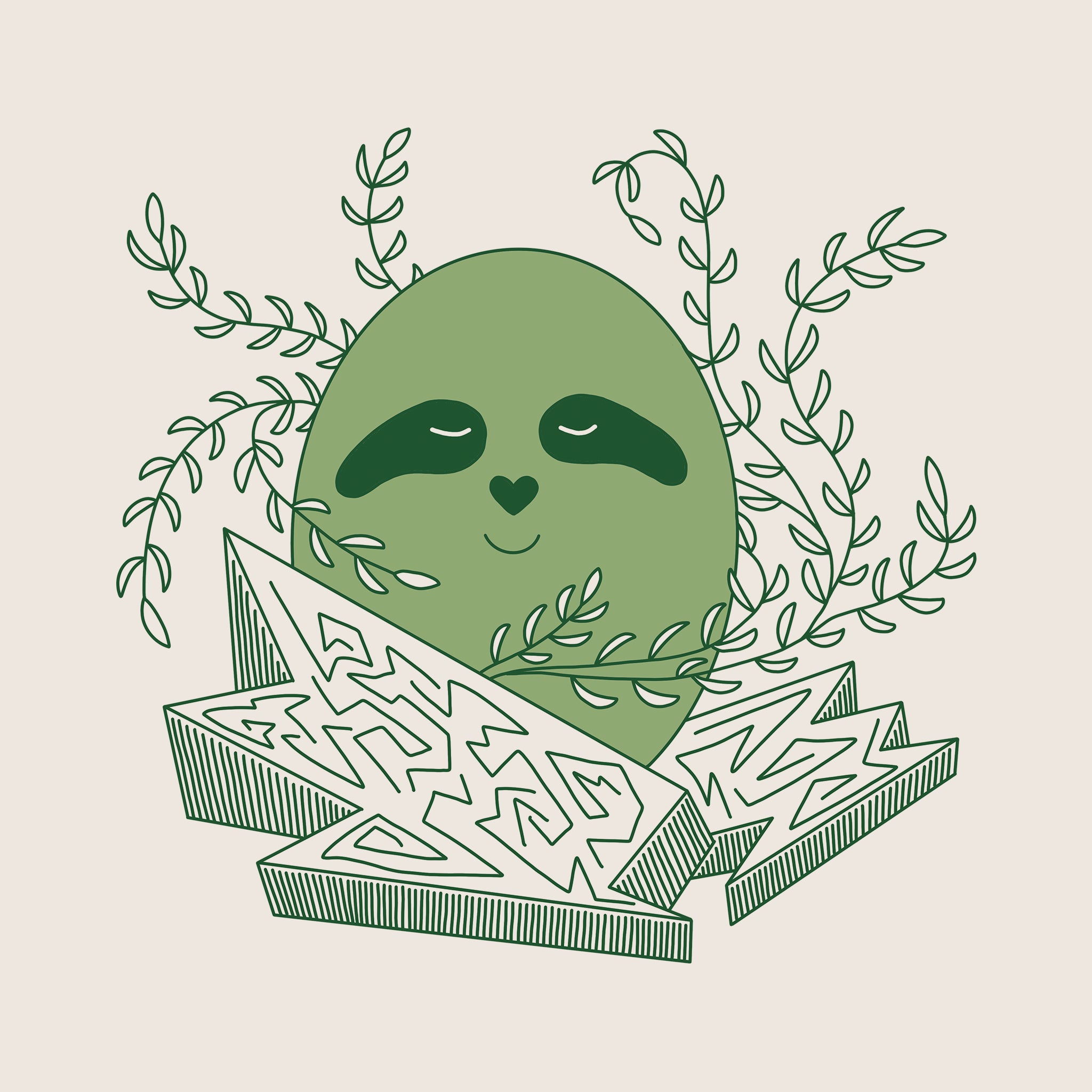 Earth Elemental Egg Sloth Tee