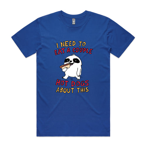Eat Hotdogs Tee by Lonely Kids Club. All clothing from our T-shirts to our shorts and hoodies are ethically made, and printed packed and shipped from Sydney.