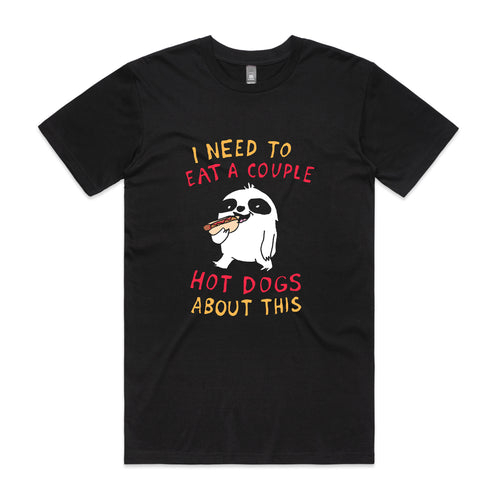 Eat Hotdogs Tee by Lonely Kids Club. All clothing from our T-shirts to our shorts and hoodies are ethically made, and printed packed and shipped from Sydney.
