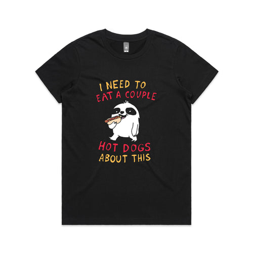 Eat Hotdogs Tee by Lonely Kids Club. All clothing from our T-shirts to our shorts and hoodies are ethically made, and printed packed and shipped from Sydney.