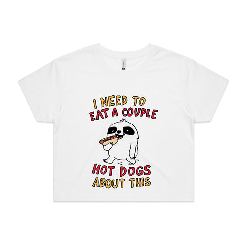 Eat Hotdogs Tee by Lonely Kids Club. All clothing from our T-shirts to our shorts and hoodies are ethically made, and printed packed and shipped from Sydney.