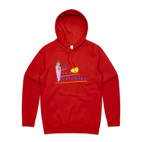 Eat Your Vegetables Hoodie by Lonely Kids Club. All clothing from our T-shirts to our shorts and hoodies are ethically made, and printed packed and shipped from Sydney.