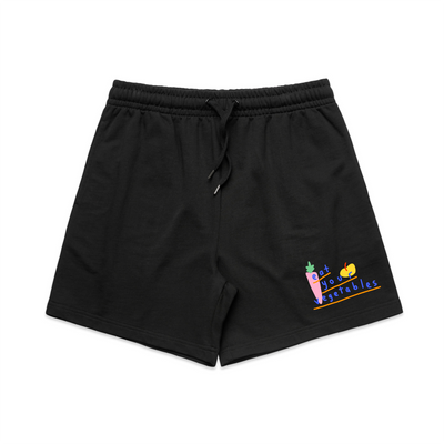 Eat Your Vegetables Shorts by Lonely Kids Club. All clothing from our T-shirts to our shorts and hoodies are ethically made, and printed packed and shipped from Sydney.