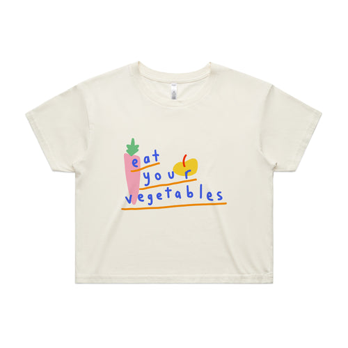Eat Your Vegetables Tee by Lonely Kids Club. All clothing from our T-shirts to our shorts and hoodies are ethically made, and printed packed and shipped from Sydney.