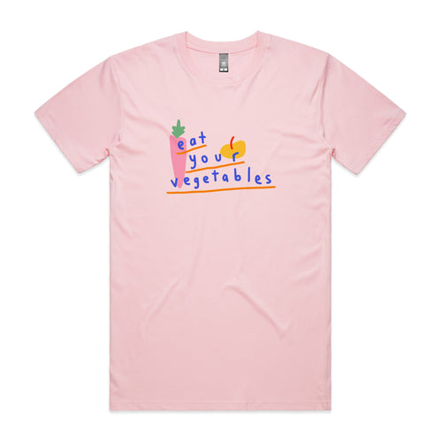 Eat Your Vegetables Tee by Lonely Kids Club. All clothing from our T-shirts to our shorts and hoodies are ethically made, and printed packed and shipped from Sydney.