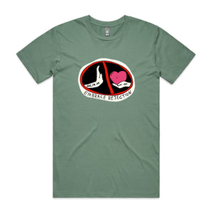 Embrace Rejection Tee by Lonely Kids Club. All clothing from our T-shirts to our shorts and hoodies are ethically made, and printed packed and shipped from Sydney.