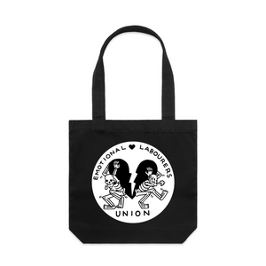 Emotional Labourer's Union Tote by Lonely Kids Club. All clothing from our T-shirts to our shorts and hoodies are ethically made, and printed packed and shipped from Sydney.