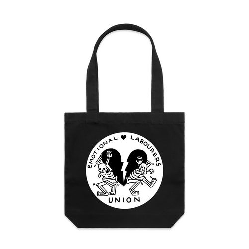 Emotional Labourer's Union Tote by Lonely Kids Club. All clothing from our T-shirts to our shorts and hoodies are ethically made, and printed packed and shipped from Sydney.