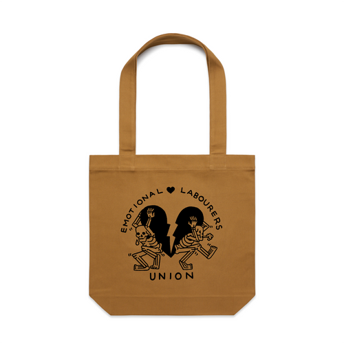 Emotional Labourer's Union Tote by Lonely Kids Club. All clothing from our T-shirts to our shorts and hoodies are ethically made, and printed packed and shipped from Sydney.