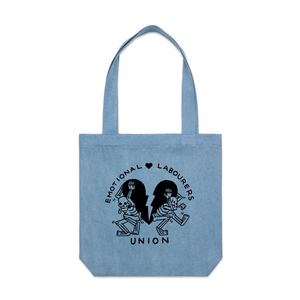 Emotional Labourer's Union Tote by Lonely Kids Club. All clothing from our T-shirts to our shorts and hoodies are ethically made, and printed packed and shipped from Sydney.