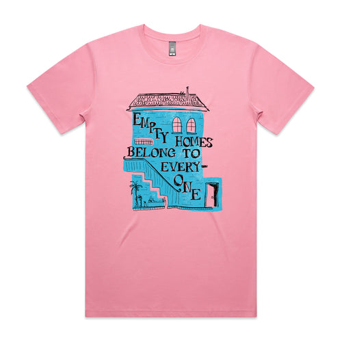 Empty Homes Tee by Lonely Kids Club. All clothing from our T-shirts to our shorts and hoodies are ethically made, and printed packed and shipped from Sydney.