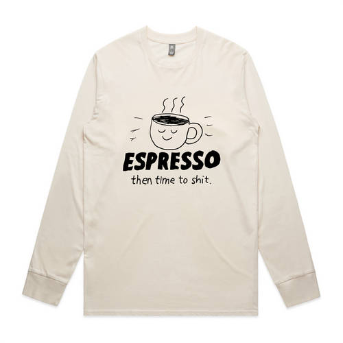 Espresso Tee by Lonely Kids Club. All clothing from our T-shirts to our shorts and hoodies are ethically made, and printed packed and shipped from Sydney.