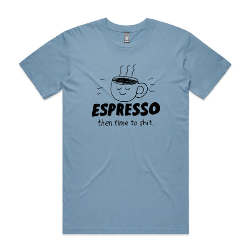 Espresso Tee by Lonely Kids Club. All clothing from our T-shirts to our shorts and hoodies are ethically made, and printed packed and shipped from Sydney.