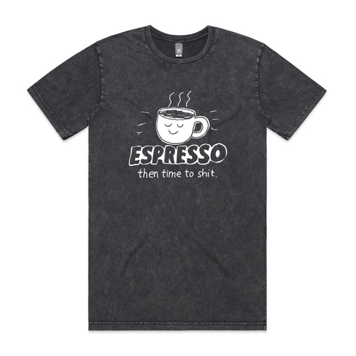 Espresso Tee by Lonely Kids Club. All clothing from our T-shirts to our shorts and hoodies are ethically made, and printed packed and shipped from Sydney.