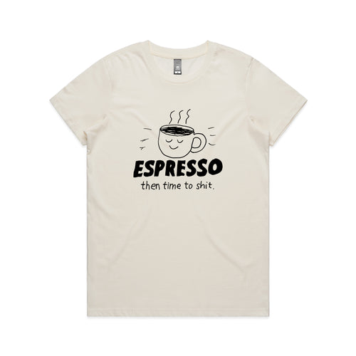 Espresso Tee by Lonely Kids Club. All clothing from our T-shirts to our shorts and hoodies are ethically made, and printed packed and shipped from Sydney.