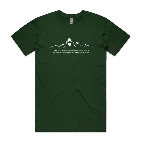 Mount Everest Tee by Lonely Kids Club. All clothing from our T-shirts to our shorts and hoodies are ethically made, and printed packed and shipped from Sydney.