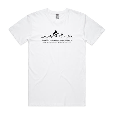 Mount Everest Tee by Lonely Kids Club. All clothing from our T-shirts to our shorts and hoodies are ethically made, and printed packed and shipped from Sydney.