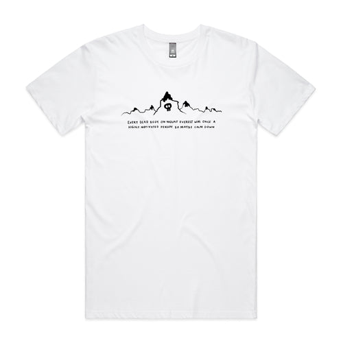 Mount Everest Tee by Lonely Kids Club. All clothing from our T-shirts to our shorts and hoodies are ethically made, and printed packed and shipped from Sydney.