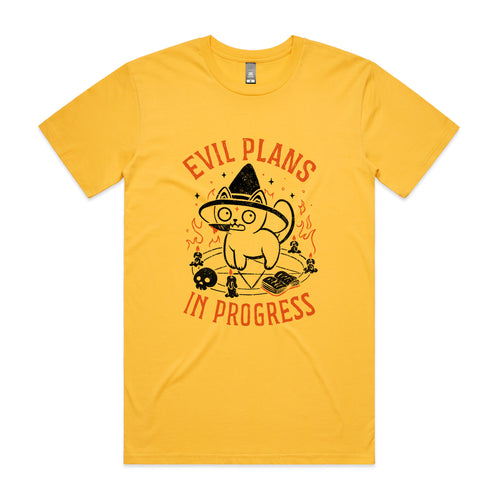 Evil Plans In Progress Tee by Lonely Kids Club. All clothing from our T-shirts to our shorts and hoodies are ethically made, and printed packed and shipped from Sydney.