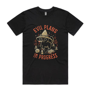 Evil Plans In Progress Tee by Lonely Kids Club. All clothing from our T-shirts to our shorts and hoodies are ethically made, and printed packed and shipped from Sydney.