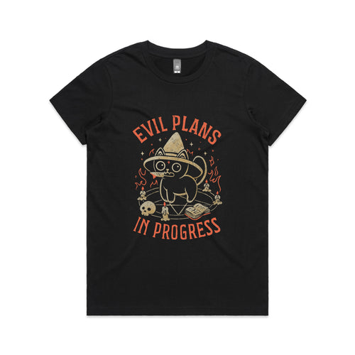 Evil Plans In Progress Tee by Lonely Kids Club. All clothing from our T-shirts to our shorts and hoodies are ethically made, and printed packed and shipped from Sydney.