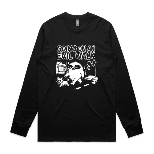 Evil Walk Tee by Lonely Kids Club. All clothing from our T-shirts to our shorts and hoodies are ethically made, and printed packed and shipped from Sydney.