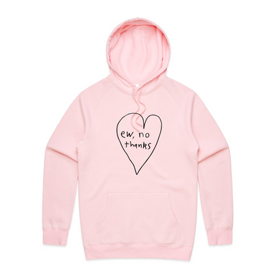 Ew, No Thanks Hoodie by Lonely Kids Club. All clothing from our T-shirts to our shorts and hoodies are ethically made, and printed packed and shipped from Sydney.