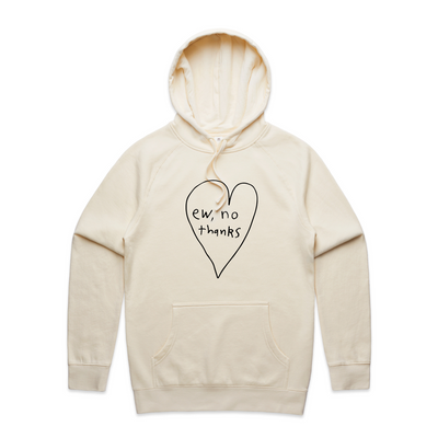 Ew, No Thanks Hoodie by Lonely Kids Club. All clothing from our T-shirts to our shorts and hoodies are ethically made, and printed packed and shipped from Sydney.