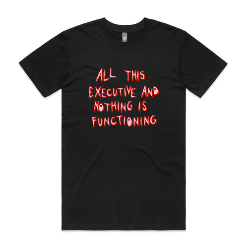 All This Executive Tee by Lonely Kids Club. All clothing from our T-shirts to our shorts and hoodies are ethically made, and printed packed and shipped from Sydney.