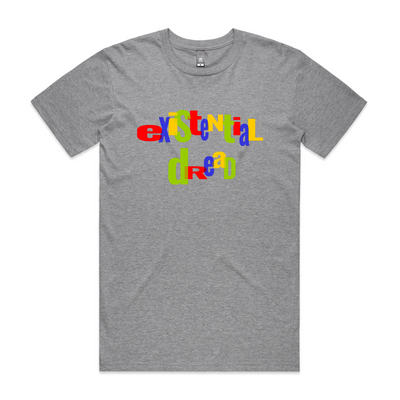 Existential Dread Tee by Lonely Kids Club. All clothing from our T-shirts to our shorts and hoodies are ethically made, and printed packed and shipped from Sydney.