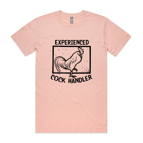 Experienced Cock Handler T-shirt by Lonely Kids Club. Printed Sustainably in Australia.