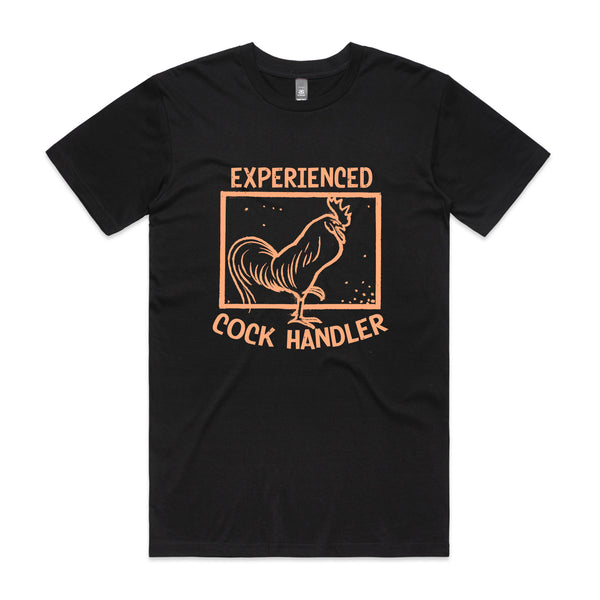 Experienced Cock Handler T-shirt by Lonely Kids Club. Printed Sustainably in Australia.