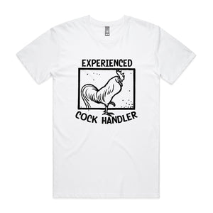 Experienced Cock Handler T-shirt by Lonely Kids Club. Printed Sustainably in Australia.