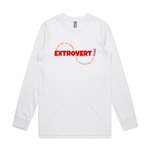 Extrovert Tee by Lonely Kids Club. All clothing from our T-shirts to our shorts and hoodies are ethically made, and printed packed and shipped from Sydney.
