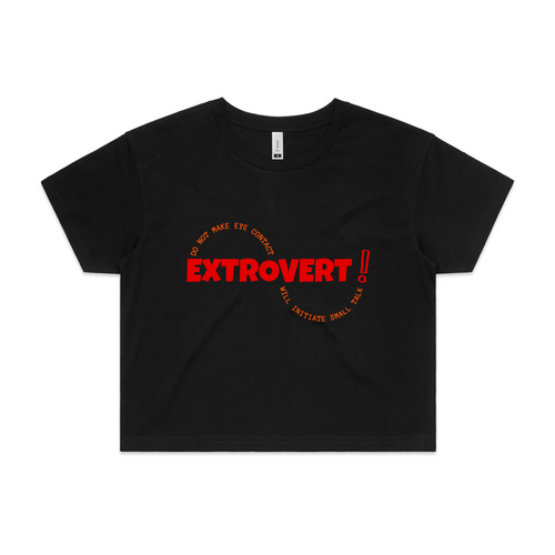 Extrovert Tee by Lonely Kids Club. All clothing from our T-shirts to our shorts and hoodies are ethically made, and printed packed and shipped from Sydney.