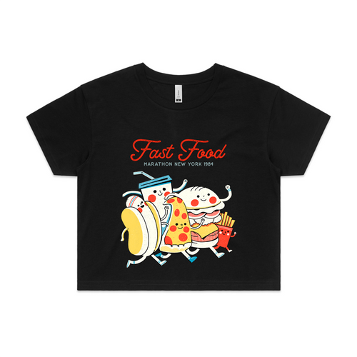 Fast Food Tee by Lonely Kids Club. All clothing from our T-shirts to our shorts and hoodies are ethically made, and printed packed and shipped from Sydney.
